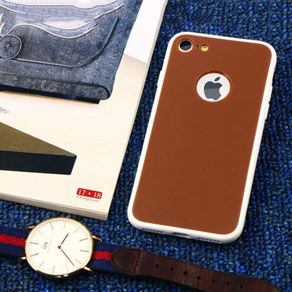 2 in 1 Shockproof 360 Full Body Phone Cases For iphone 7 6 6S Plus Funda Fashion Soft TPU Silicone Case + Splice Colorful Cover - BrainX