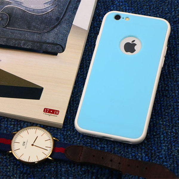 2 in 1 Shockproof 360 Full Body Phone Cases For iphone 7 6 6S Plus Funda Fashion Soft TPU Silicone Case + Splice Colorful Cover - BrainX