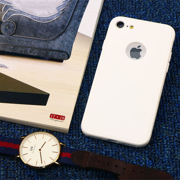 2 in 1 Shockproof 360 Full Body Phone Cases For iphone 7 6 6S Plus Funda Fashion Soft TPU Silicone Case + Splice Colorful Cover - BrainX