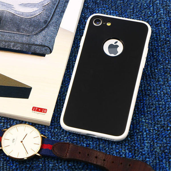 2 in 1 Shockproof 360 Full Body Phone Cases For iphone 7 6 6S Plus Funda Fashion Soft TPU Silicone Case + Splice Colorful Cover - BrainX